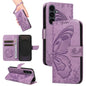 Swallowtail Butterfly Embossed Leather Phone Case, For Samsung Galaxy S25 FE 5G, For Samsung Galaxy S25 / S24 5G, For Samsung Galaxy S25+ / S24+ 5G, For Samsung Galaxy S25 Ultra 5G