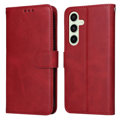 Classic Calf Texture Flip Leather Phone Case, For Galaxy S25 Ultra 5G, For Galaxy S24 FE 5G