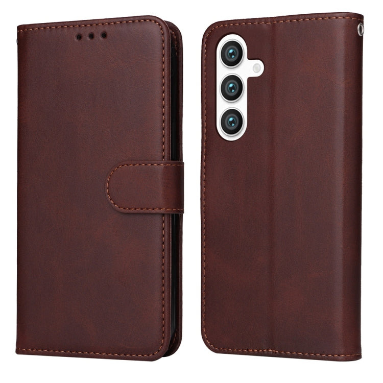 Classic Calf Texture Flip Leather Phone Case, For Galaxy S26 5G, For Galaxy S25 Edge 5G, For Galaxy S25 5G, For Galaxy S25+ 5G