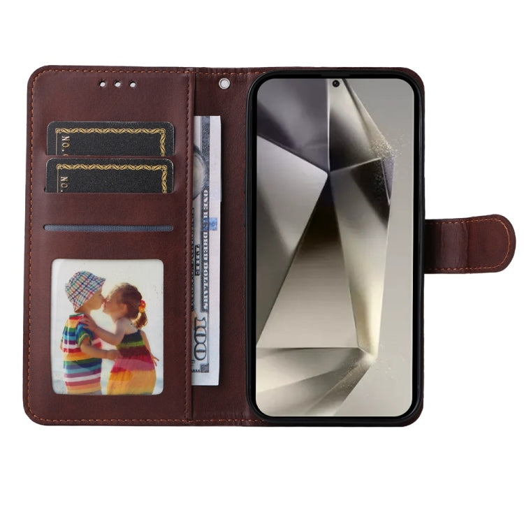 Classic Calf Texture Flip Leather Phone Case, For Galaxy S25 Ultra 5G, For Galaxy S24 FE 5G