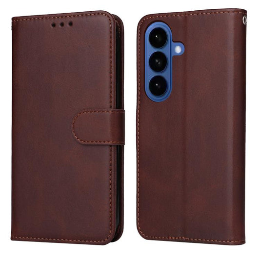 Classic Calf Texture Flip Leather Phone Case, For Galaxy S26 5G, For Galaxy S25 Edge 5G, For Galaxy S25 5G, For Galaxy S25+ 5G