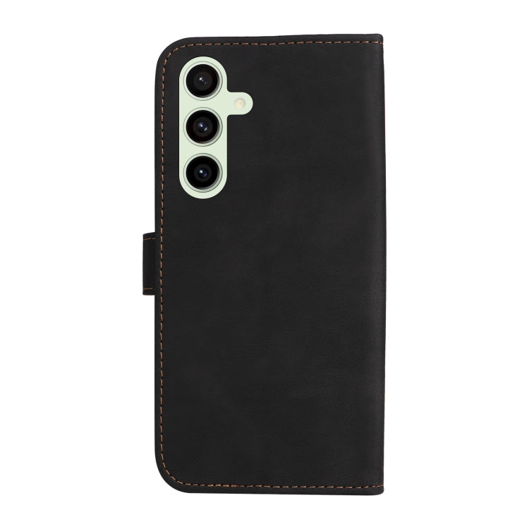 Three Color Splicing Leather Phone Case, For Samsung Galaxy S24 FE 5G