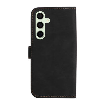 Three Color Splicing Leather Phone Case, For Samsung Galaxy S24 FE 5G