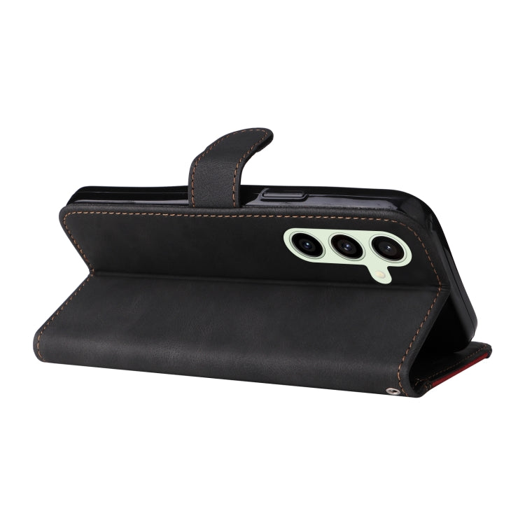 Three Color Splicing Leather Phone Case, For Samsung Galaxy S24 FE 5G