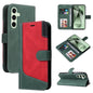 Three Color Splicing Leather Phone Case, For Samsung Galaxy S24 FE 5G