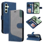 Three Color Splicing Leather Phone Case, For Samsung Galaxy S24 FE 5G