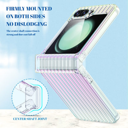 Vertical Stripe Folding Center Shaft PC Phone Case, For Samsung Galaxy Z Flip6 / Flip7 FE, For Samsung Galaxy Z Flip5 5G, For Samsung Galaxy Z Flip4 5G, For Samsung Galaxy Z Flip3 5G