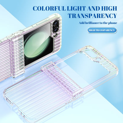 Vertical Stripe Folding Center Shaft PC Phone Case, For Samsung Galaxy Z Flip6 / Flip7 FE, For Samsung Galaxy Z Flip5 5G, For Samsung Galaxy Z Flip4 5G, For Samsung Galaxy Z Flip3 5G