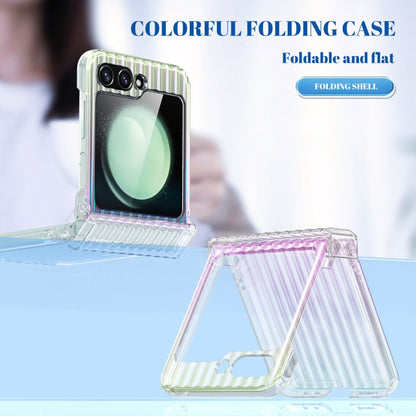 Vertical Stripe Folding Center Shaft PC Phone Case, For Samsung Galaxy Z Flip6 / Flip7 FE, For Samsung Galaxy Z Flip5 5G, For Samsung Galaxy Z Flip4 5G, For Samsung Galaxy Z Flip3 5G