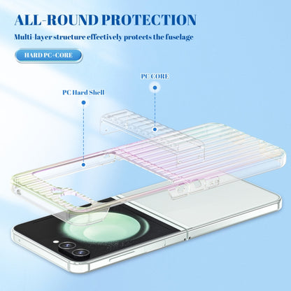 Vertical Stripe Folding Center Shaft PC Phone Case, For Samsung Galaxy Z Flip6 / Flip7 FE, For Samsung Galaxy Z Flip5 5G, For Samsung Galaxy Z Flip4 5G, For Samsung Galaxy Z Flip3 5G