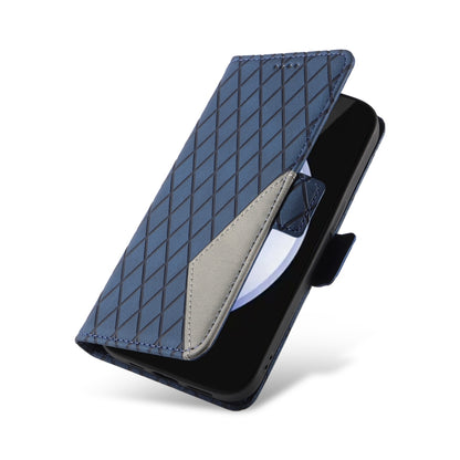 Dual-color Rhombic Lattice Leather Phone Case, For Samsung Galaxy S24 FE 5G