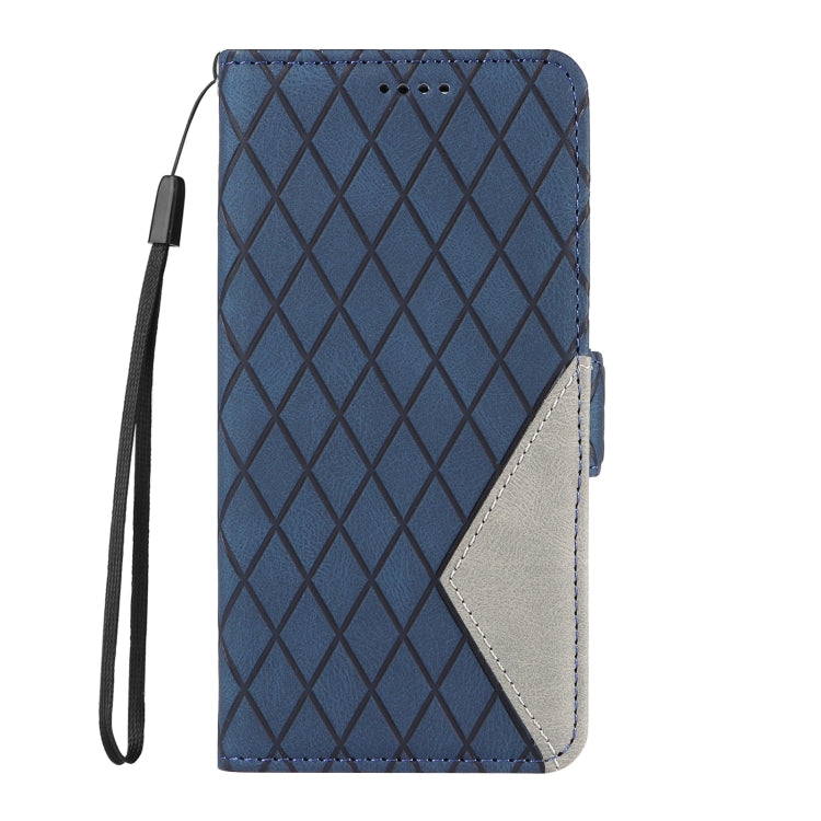 Dual-color Rhombic Lattice Leather Phone Case, For OPPO Reno12 Pro 5G Global, For OPPO Reno12 5G Global