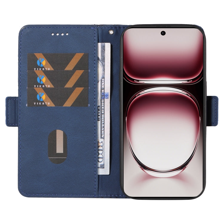 Dual-color Rhombic Lattice Leather Phone Case, For OPPO Reno12 Pro 5G Global, For OPPO Reno12 5G Global