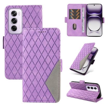 Dual-color Rhombic Lattice Leather Phone Case