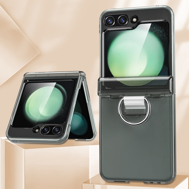TPU+PC Folding Center Shaft Phone Case with Ring, For Samsung Galaxy Z Flip6 / Flip7 FE, For Samsung Galaxy Z Flip5 5G, For Samsung Galaxy Z Flip4 5G
