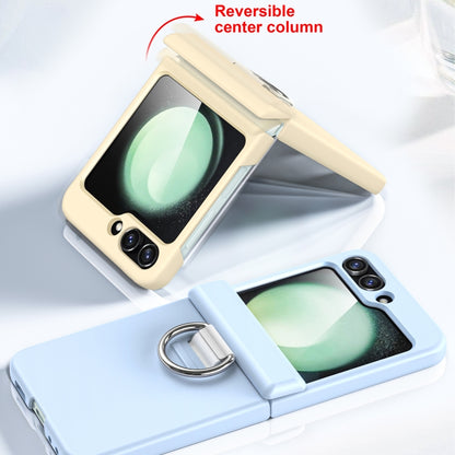 TPU+PC Folding Center Shaft Phone Case with Ring, For Samsung Galaxy Z Flip6 / Flip7 FE, For Samsung Galaxy Z Flip5 5G, For Samsung Galaxy Z Flip4 5G