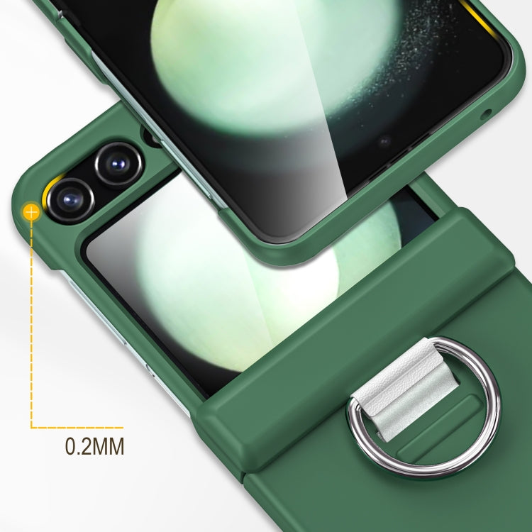 TPU+PC Folding Center Shaft Phone Case with Ring, For Samsung Galaxy Z Flip6 / Flip7 FE, For Samsung Galaxy Z Flip5 5G, For Samsung Galaxy Z Flip4 5G