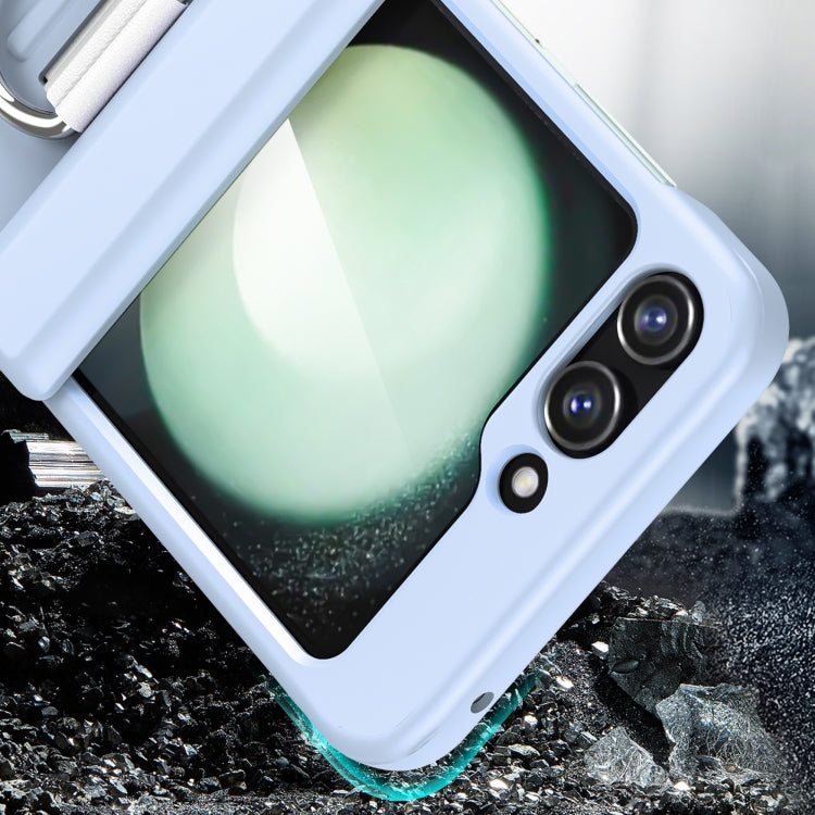 TPU+PC Folding Center Shaft Phone Case with Ring, For Samsung Galaxy Z Flip6 / Flip7 FE, For Samsung Galaxy Z Flip5 5G, For Samsung Galaxy Z Flip4 5G