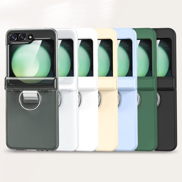 TPU+PC Folding Center Shaft Phone Case with Ring, For Samsung Galaxy Z Flip6 / Flip7 FE, For Samsung Galaxy Z Flip5 5G, For Samsung Galaxy Z Flip4 5G