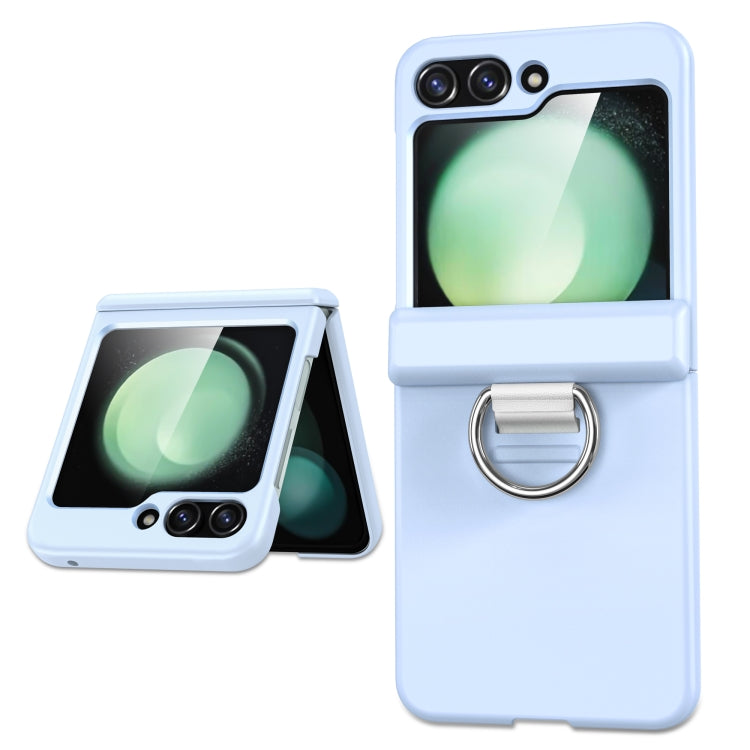 TPU+PC Folding Center Shaft Phone Case with Ring, For Samsung Galaxy Z Flip6 / Flip7 FE, For Samsung Galaxy Z Flip5 5G, For Samsung Galaxy Z Flip4 5G