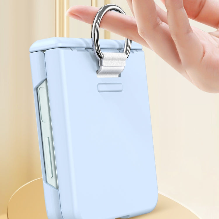 TPU+PC Folding Center Shaft Phone Case with Ring, For Samsung Galaxy Z Flip3 5G