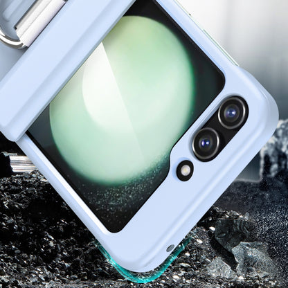 TPU+PC Folding Center Shaft Phone Case with Ring, For Samsung Galaxy Z Flip3 5G
