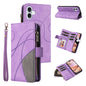 Dual-color 9 Card Slots Zipper Wallet Leather Phone Case, For iPhone Air, For iPhone 16 Pro Max, For iPhone 16 Pro, For iPhone 16 Plus