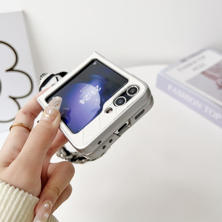 Diamond Square 3D Heart Pattern Full Coverage Phone Case with Scarf / Bracelet, For Samsung Galaxy Z Flip6 / Flip7 FE, For Samsung Galaxy Z Fold5, For Samsung Galaxy Z Flip5, For Samsung Galaxy Z Fold4