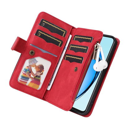 Dual-color 9 Card Slots Zipper Wallet Leather Phone Case