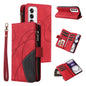 Dual-color 9 Card Slots Zipper Wallet Leather Phone Case, For OPPO Reno12 5G Global, For OPPO A60 4G