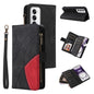 Dual-color 9 Card Slots Zipper Wallet Leather Phone Case