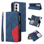 Dual-color 9 Card Slots Zipper Wallet Leather Phone Case