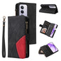 Dual-color 9 Card Slots Zipper Wallet Leather Phone Case