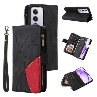 Dual-color 9 Card Slots Zipper Wallet Leather Phone Case, For OPPO Find X9 Ultra 5G, For OPPO Reno12 F 5G Global, For OPPO A3 Pro 5G / A3 Pro India, For OPPO Reno12 Pro Global