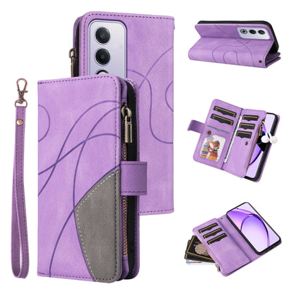 Dual-color 9 Card Slots Zipper Wallet Leather Phone Case, For OPPO Find X9 Ultra 5G, For OPPO Reno12 F 5G Global, For OPPO A3 Pro 5G / A3 Pro India, For OPPO Reno12 Pro Global