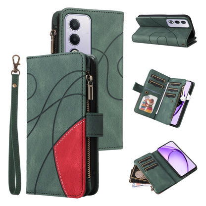 Dual-color 9 Card Slots Zipper Wallet Leather Phone Case, For OPPO Find X9 Ultra 5G, For OPPO Reno12 F 5G Global, For OPPO A3 Pro 5G / A3 Pro India, For OPPO Reno12 Pro Global