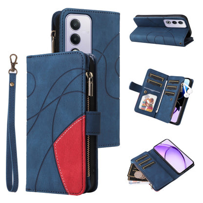 Dual-color 9 Card Slots Zipper Wallet Leather Phone Case, For OPPO Find X9 Ultra 5G, For OPPO Reno12 F 5G Global, For OPPO A3 Pro 5G / A3 Pro India, For OPPO Reno12 Pro Global
