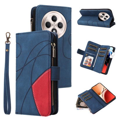 Dual-color 9 Card Slots Zipper Wallet Leather Phone Case, For OPPO Find X9 Ultra 5G, For OPPO Reno12 F 5G Global, For OPPO A3 Pro 5G / A3 Pro India, For OPPO Reno12 Pro Global