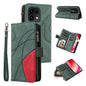 Dual-color 9 Card Slots Zipper Wallet Leather Phone Case, For OPPO Reno16 FS 5G, For OPPO Find X9 Ultra 5G, For OPPO Reno12 F 5G Global, For OPPO A3 Pro 5G / A3 Pro India