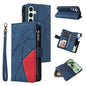 Dual-color 9 Card Slots Zipper Wallet Leather Phone Case