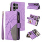 Dual-color 9 Card Slots Zipper Wallet Leather Phone Case, For Galaxy S25 / S24 5G, For Galaxy S25+ / S24+ 5G, For Galaxy S25 Ultra 5G, For Galaxy S24 FE 5G
