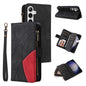 Dual-color 9 Card Slots Zipper Wallet Leather Phone Case