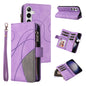 Dual-color 9 Card Slots Zipper Wallet Leather Phone Case, For Galaxy S25 / S24 5G, For Galaxy S25+ / S24+ 5G, For Galaxy S25 Ultra 5G, For Galaxy S24 FE 5G