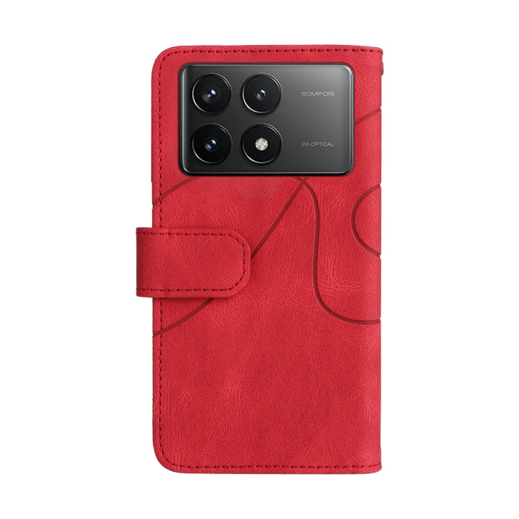 Dual-color 9 Card Slots Zipper Wallet Leather Phone Case, For Redmi K70