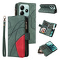 Dual-color 9 Card Slots Zipper Wallet Leather Phone Case, For Redmi Note 14 5G, For Redmi Note 14 Pro / 14 Pro+ 5G, For Redmi 14C 4G Global, For Redmi 13 4G Global