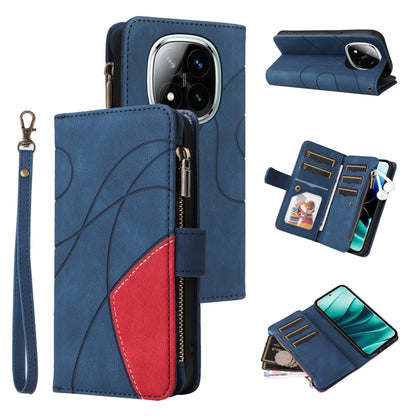 Dual-color 9 Card Slots Zipper Wallet Leather Phone Case, For Redmi Note 14 5G, For Redmi Note 14 Pro / 14 Pro+ 5G, For Redmi 14C 4G Global, For Redmi 13 4G Global