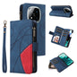 Dual-color 9 Card Slots Zipper Wallet Leather Phone Case, For Redmi Note 14 5G, For Redmi Note 14 Pro / 14 Pro+ 5G, For Redmi 14C 4G Global, For Redmi 13 4G Global