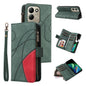 Dual-color 9 Card Slots Zipper Wallet Leather Phone Case, For Redmi Note 17 5G/4G Global 169.7mm, For Redmi Note 17 Pro+ 5G Global 163.4mm, For Redmi 17 5G / 4G Global 170mm, For Redmi  A5 4G 171.7mm / Poco C71