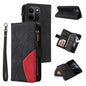 Dual-color 9 Card Slots Zipper Wallet Leather Phone Case, For Redmi Note 17 5G/4G Global 169.7mm, For Redmi Note 17 Pro+ 5G Global 163.4mm, For Redmi 17 5G / 4G Global 170mm, For Redmi  A5 4G 171.7mm / Poco C71