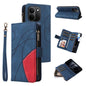 Dual-color 9 Card Slots Zipper Wallet Leather Phone Case, For Redmi Note 17 5G/4G Global 169.7mm, For Redmi Note 17 Pro+ 5G Global 163.4mm, For Redmi 17 5G / 4G Global 170mm, For Redmi  A5 4G 171.7mm / Poco C71